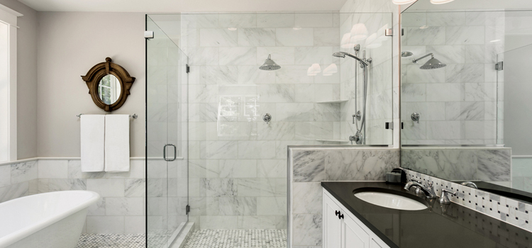 bathroom shower door installation in Rossmoor