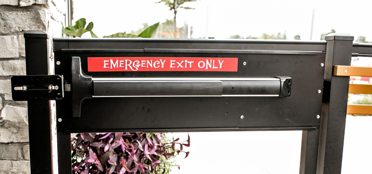 emergency push bar installation in Rossmoor